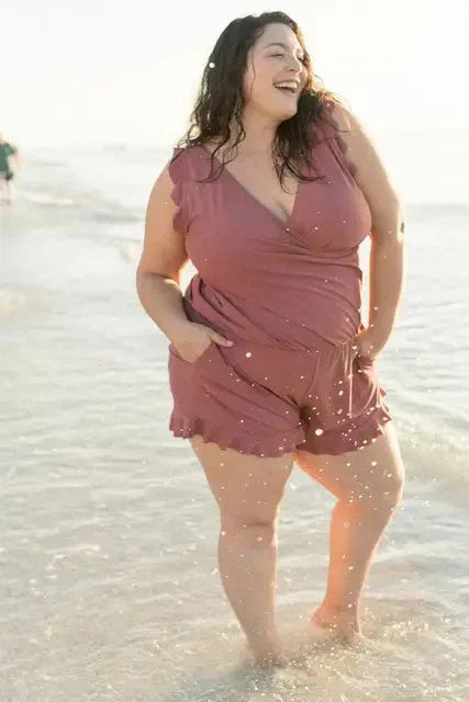 Heidi-Mode | Eingebauter Bh Mama'S Schwimmanzug Overall