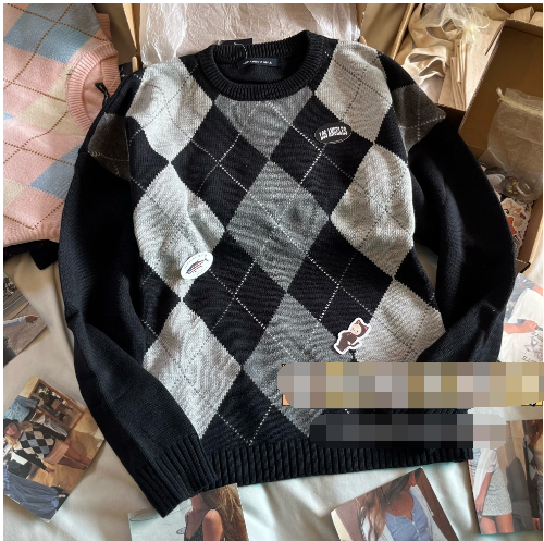 Klassischer Argyle-Pullover in weicher Strickqualität