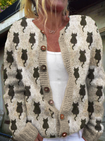 Heidi-Mode | für Frauen mit Lustigem Hundemuster Freude und Wärme In Ihrer Garderobe