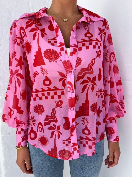 Bliss Rosa Bluse