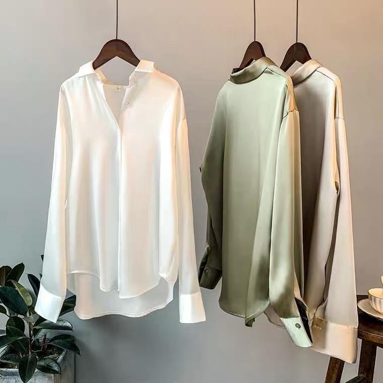 Heidi-Mode | Elegante Satin Chic Bluse