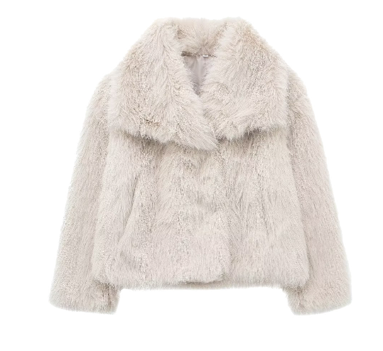 Heidi-Mode | Elegante Pelzjacke für Frauen Warm, Weich und Luxuriös, Stilvoll und Gemütlich, Polyester