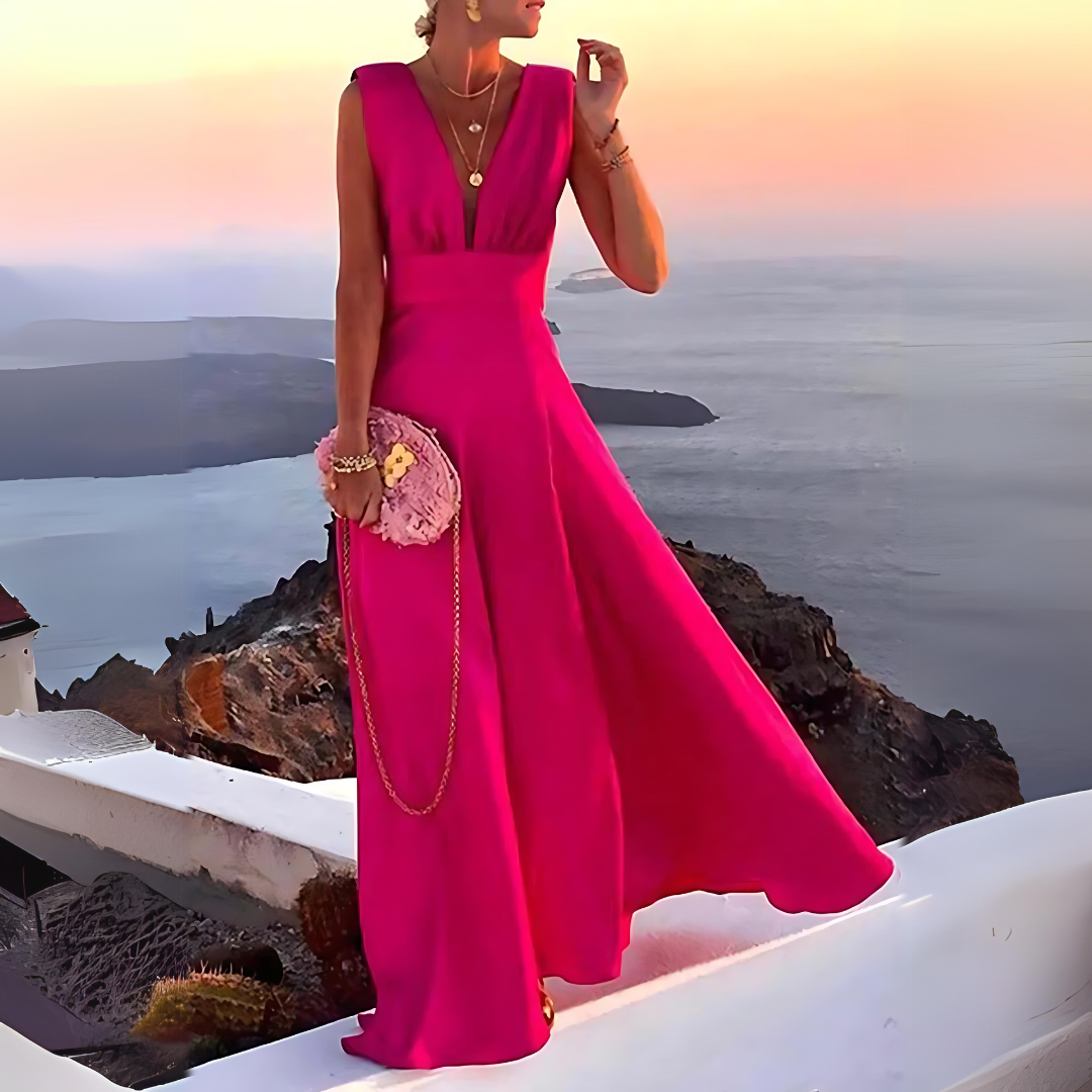 Heidi-Mode | Elegantes Ärmelloses Bedrucktes Kleid für Damen