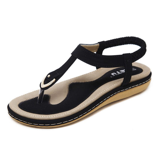 Heidi-Mode | Eleganz und Wohlbefinden Damen Flache Sandalen mit Riemen