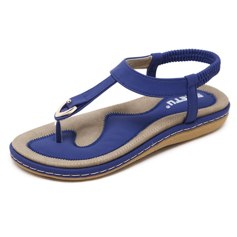 Heidi-Mode | Eleganz und Wohlbefinden Damen Flache Sandalen mit Riemen