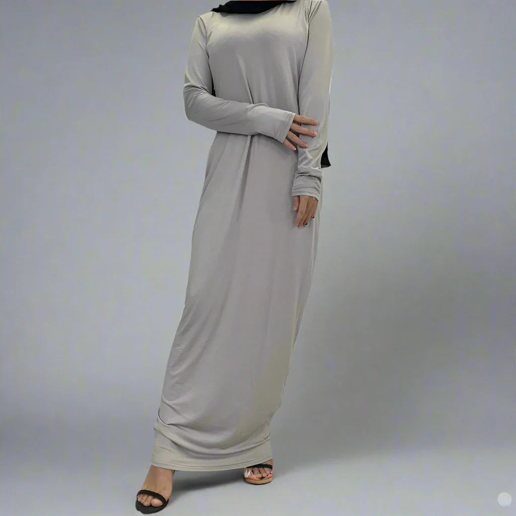 Heidi-Mode | Muslimische Frauen Mikrofaser Innere Abaya Kleid