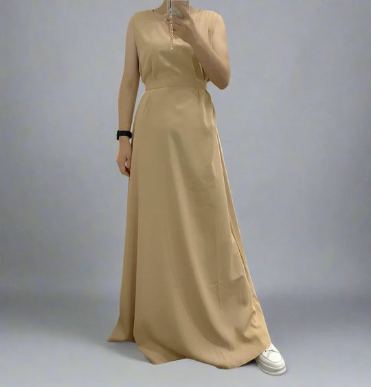 Heidi-Mode | Frauen Abaya Muslim Unter Ärmelloses Unterrock Kleid Unterrock