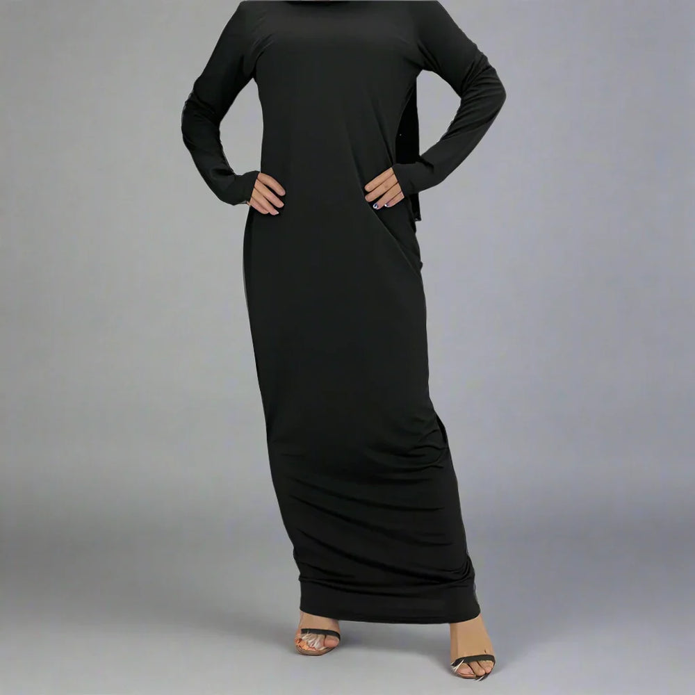 Heidi-Mode | Muslimische Frauen Mikrofaser Innere Abaya Kleid
