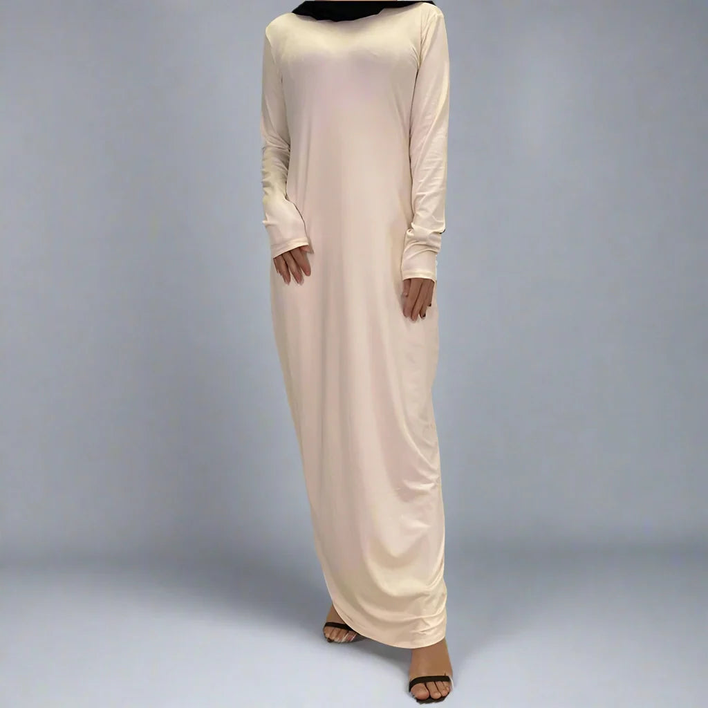 Heidi-Mode | Muslimische Frauen Mikrofaser Innere Abaya Kleid