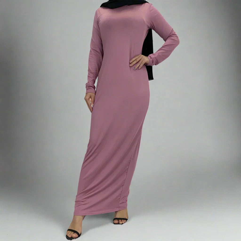 Heidi-Mode | Muslimische Frauen Mikrofaser Innere Abaya Kleid