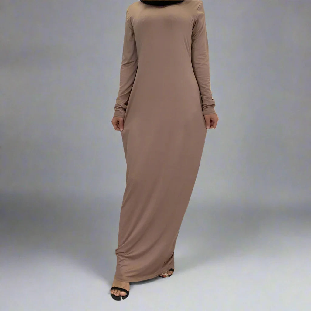 Heidi-Mode | Muslimische Frauen Mikrofaser Innere Abaya Kleid