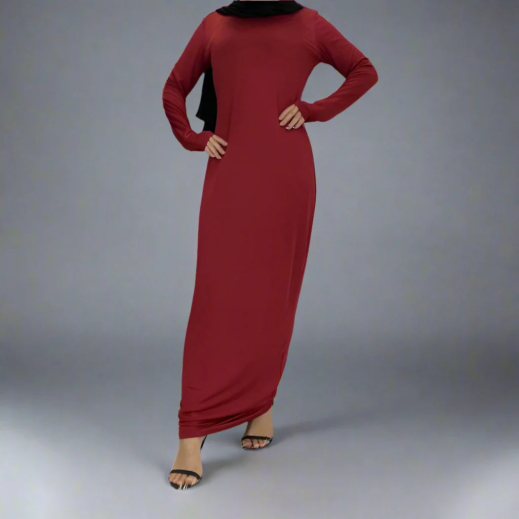 Heidi-Mode | Muslimische Frauen Mikrofaser Innere Abaya Kleid