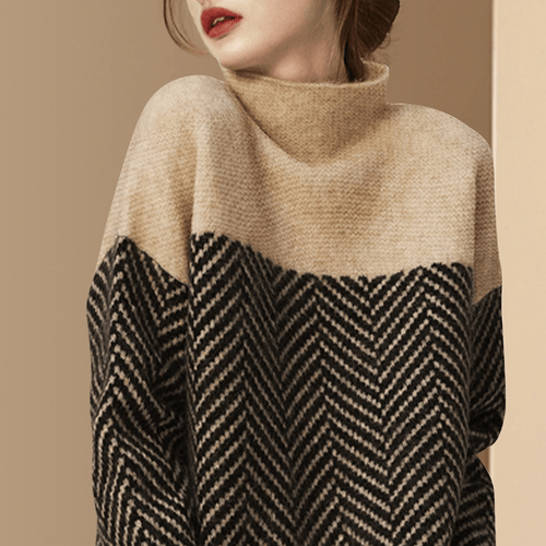 Eleganter brauner Pullover