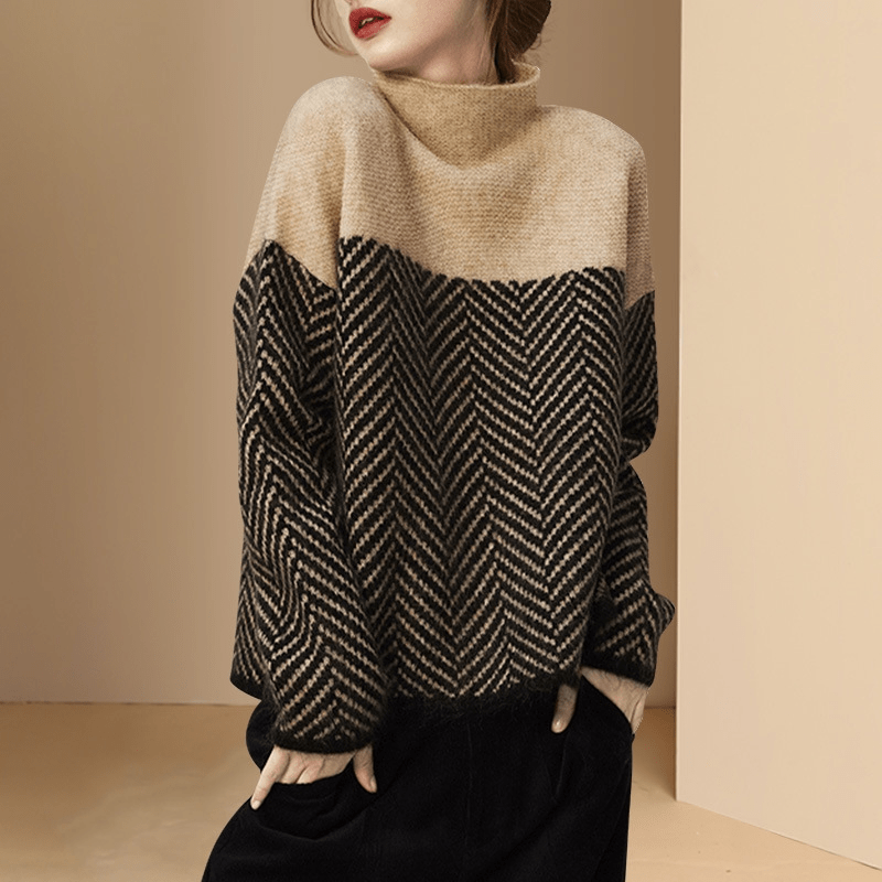 Eleganter brauner Pullover