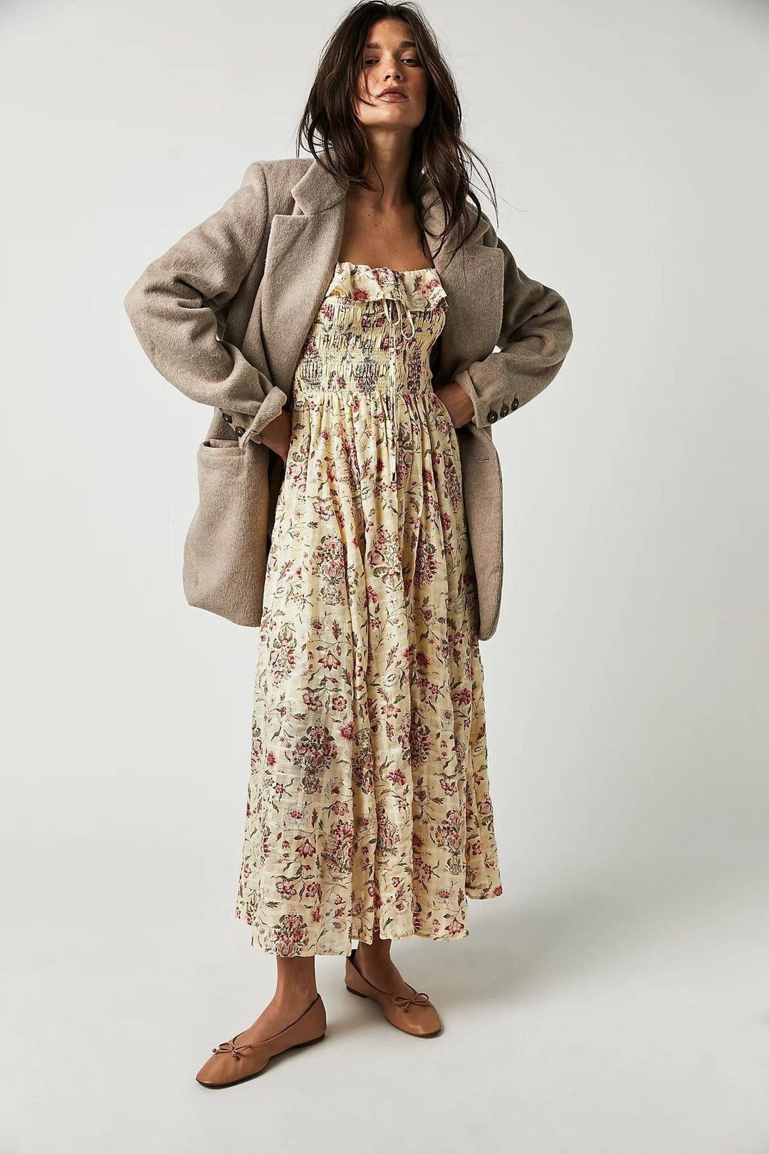 Heidi-Mode | Kleid Samira mit Druck und Rüschen Oben