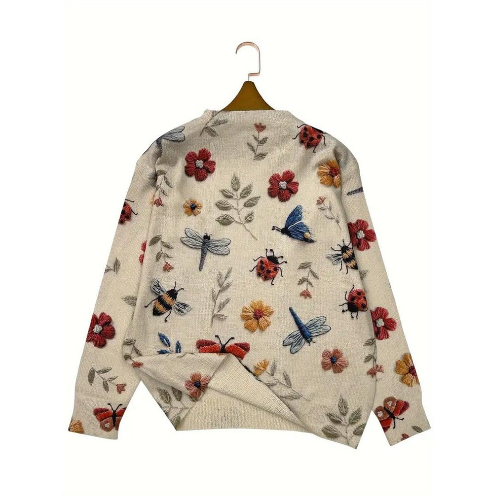 Heidi-Mode | Verspielt Gartenmuster Pullover