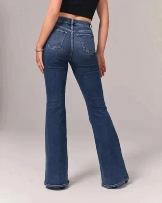 flared jeans mit hoher taille