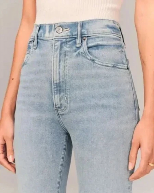 flared jeans mit hoher taille