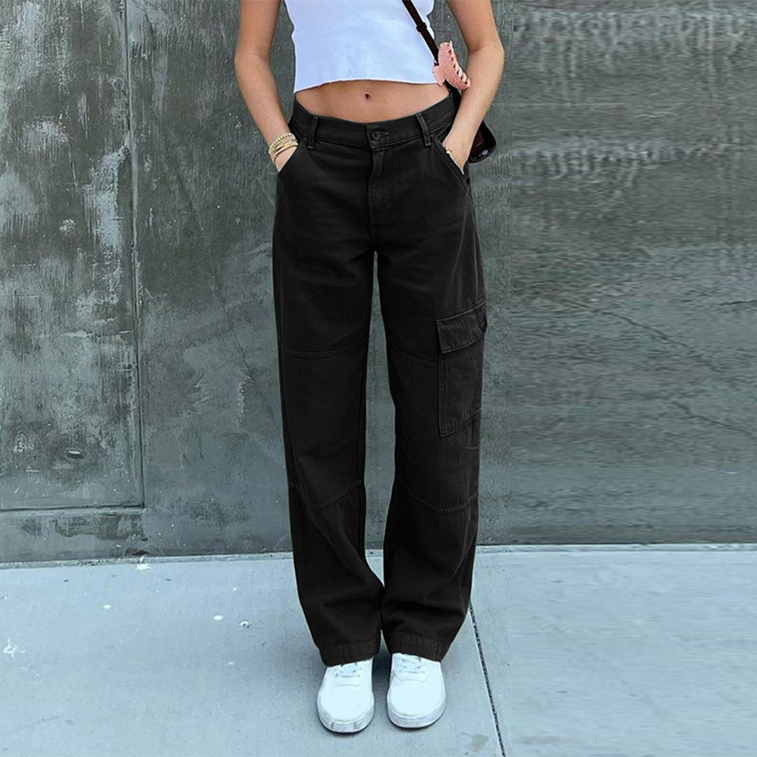 Heidi-Mode | Damen Cargo-Hosen Lässig Hochwertig Modern Stilverschleiß