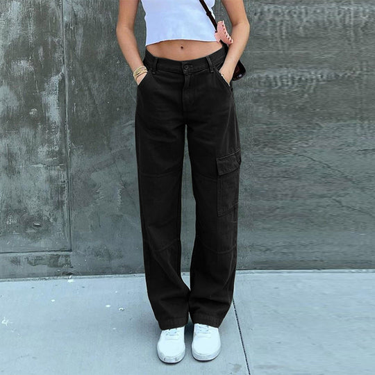 Heidi-Mode | Damen Cargo-Hosen Lässig Hochwertig Modern Stilverschleiß