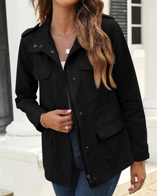 Heidi-Mode | Utility-Jacke - Mehrzwecktasche mit Stehkragen