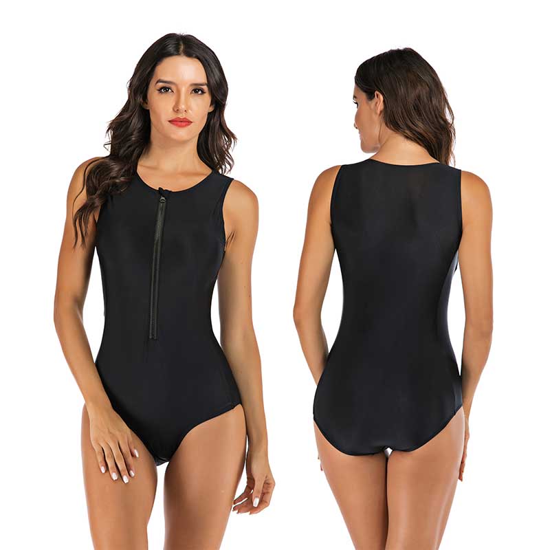 Heidi-Mode Einteiliger Sport-Badeanzug mit interessantem Design