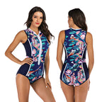 Heidi-Mode Einteiliger Sport-Badeanzug mit interessantem Design