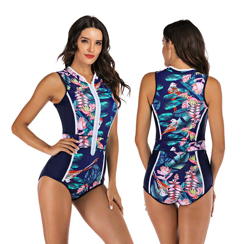 Heidi-Mode Einteiliger Sport-Badeanzug mit interessantem Design