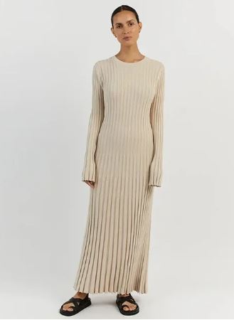 Langes Strickkleid für Frauen