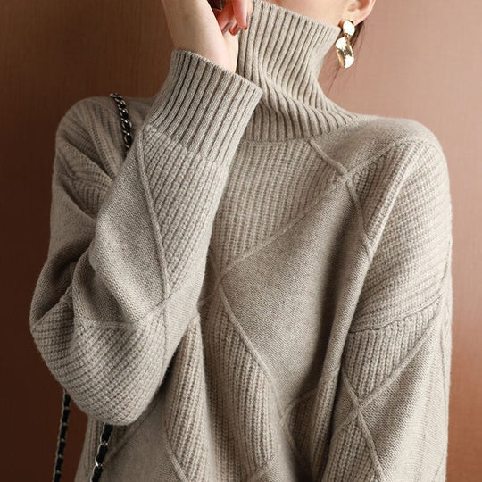 Heidi-Mode | Lässiger Strickpullover Mit Kragen