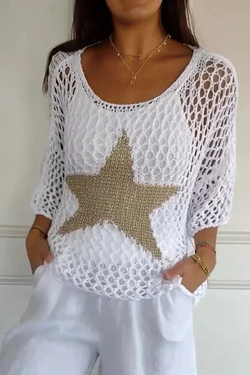 Heidi-Mode | Gestrickte Sternen Oberteile