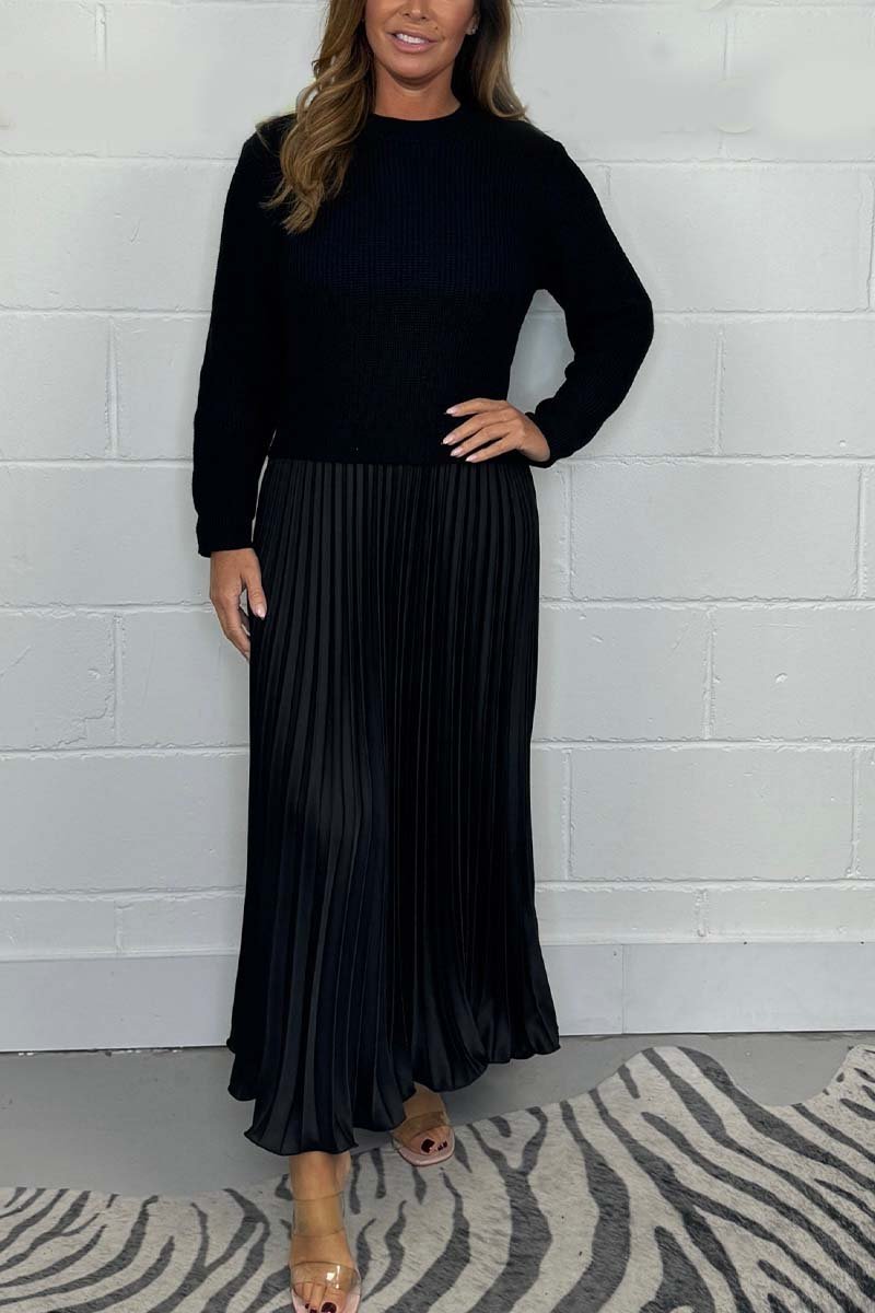 Heidi-Mode | Langer Pullover Mit Faltenrock