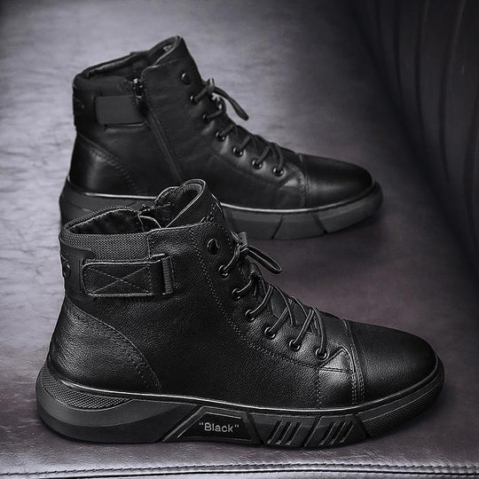 Heidi-Mode | Robuste Schwarze Herrenschuhe
