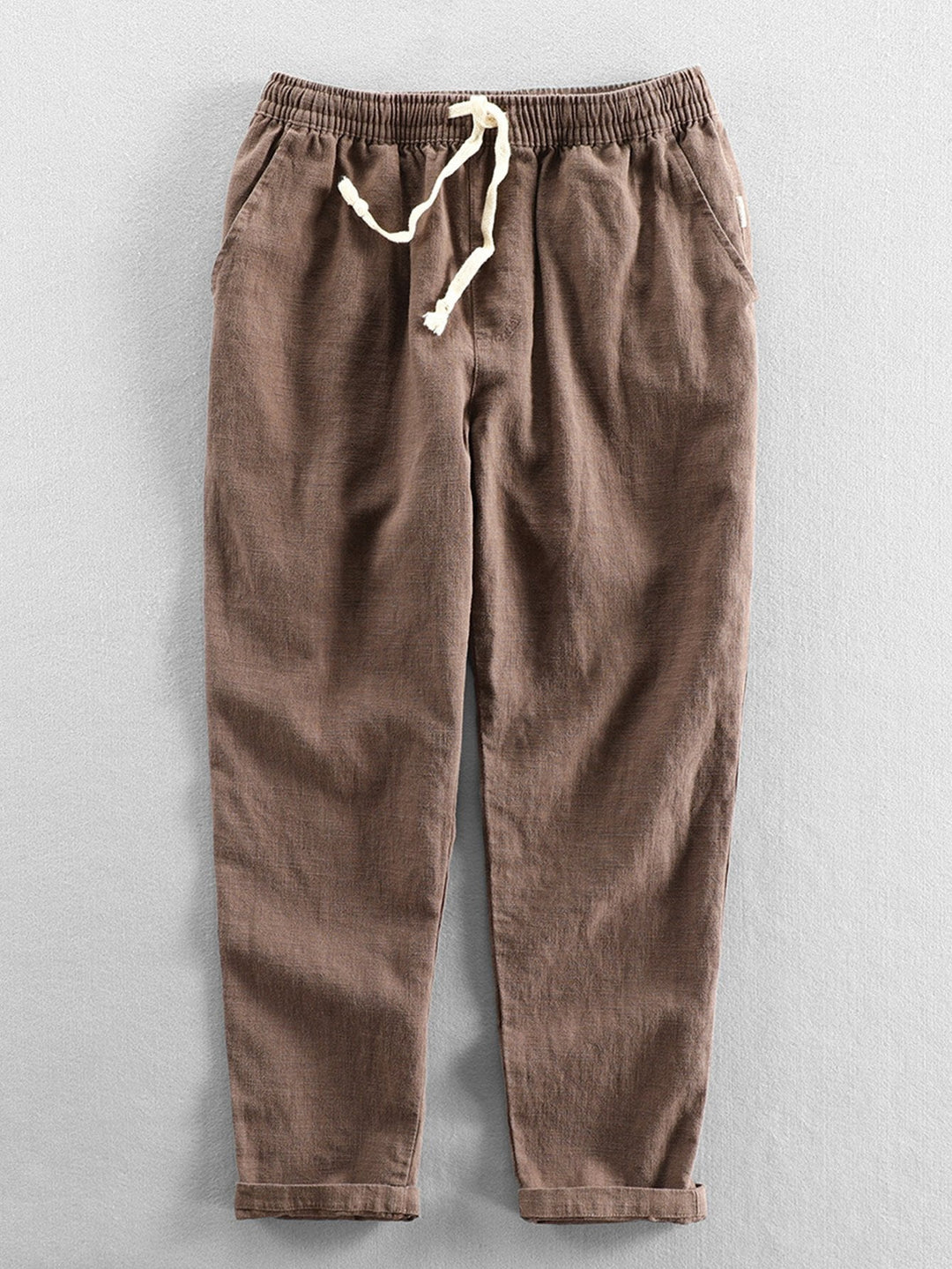 Cotton Blend Cropped Pants