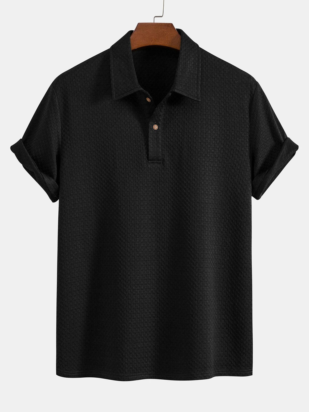 kariertes Jacquard-Poloshirt