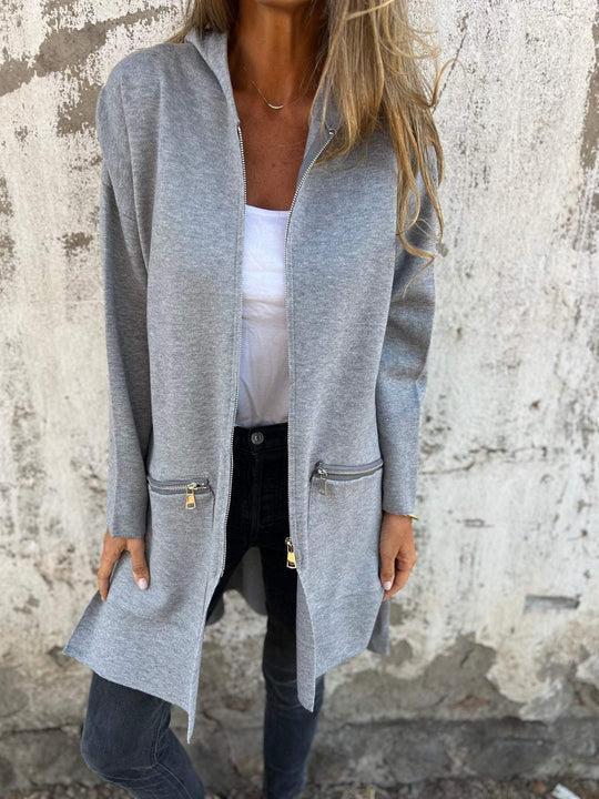 Heidi-Mode | Vest Met Rits Lange Mouw