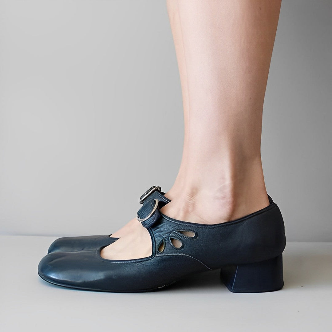 Heidi-Mode | Flache Schnallen Loafers