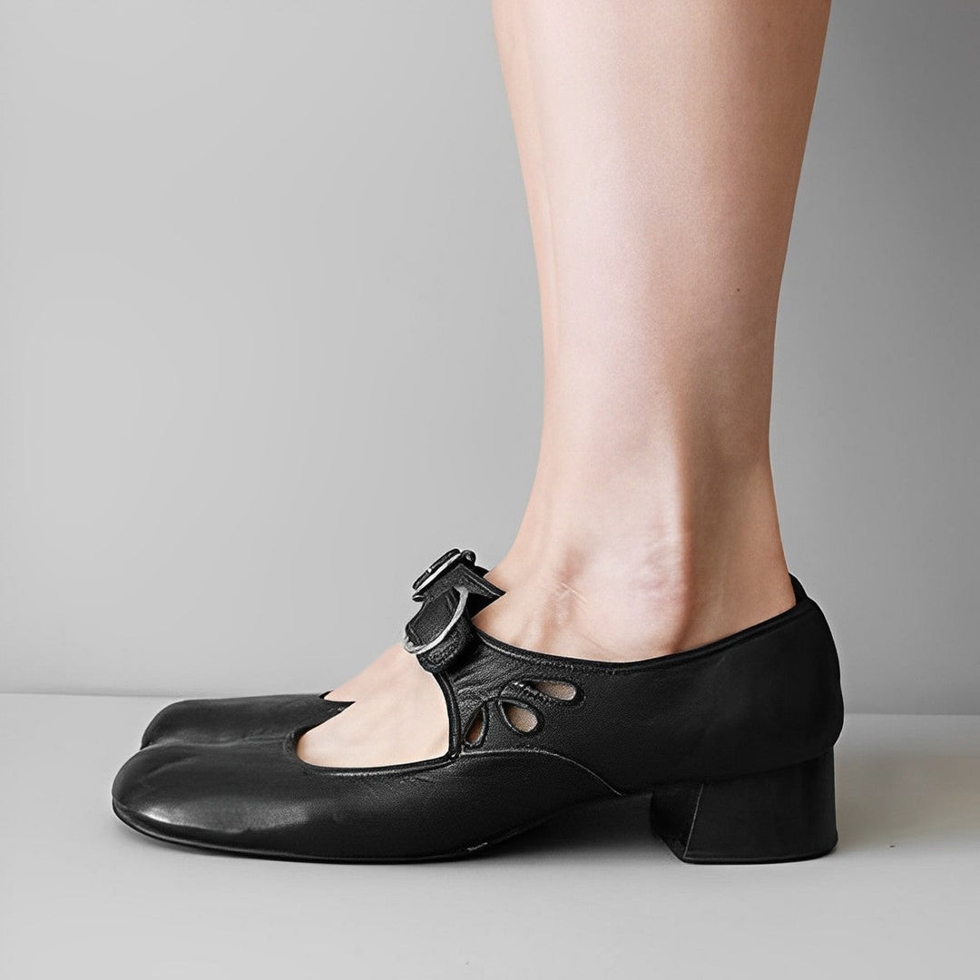 Heidi-Mode | Flache Schnallen Loafers