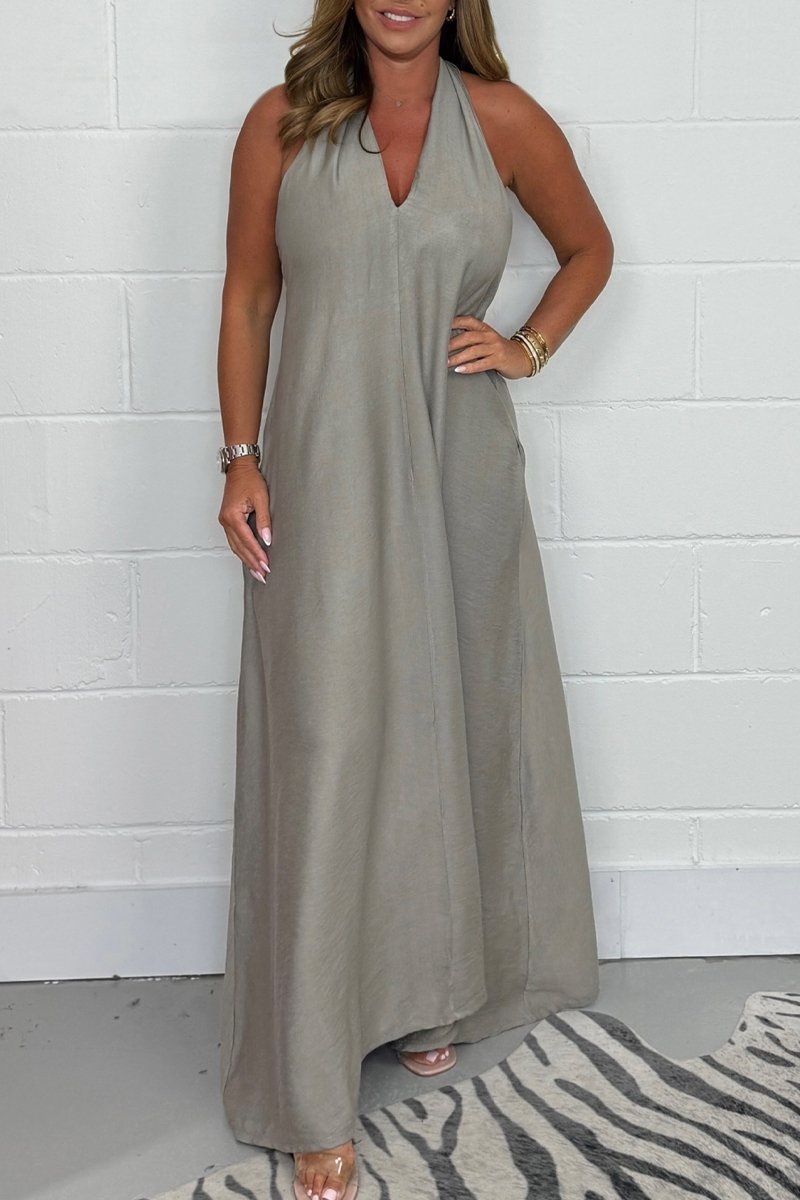Heidi-Mode | Damen Halfter Abendkleid Ärmellos