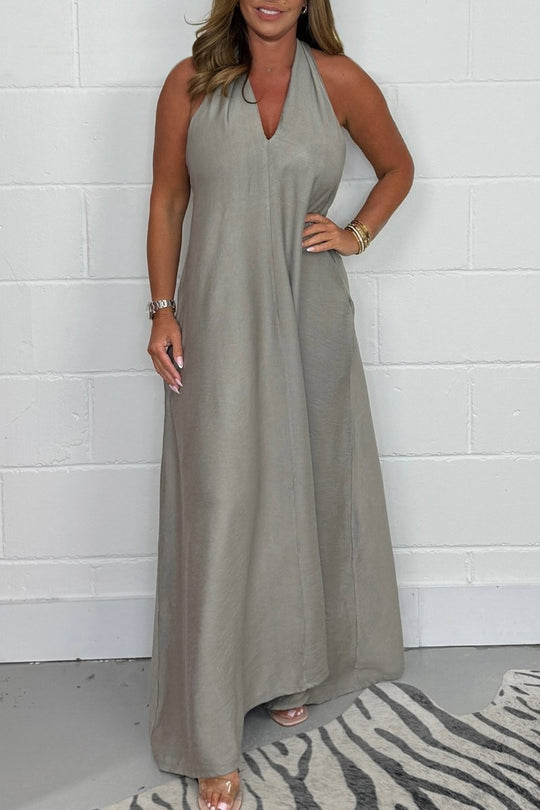 Heidi-Mode | Damen Halfter Abendkleid Ärmellos