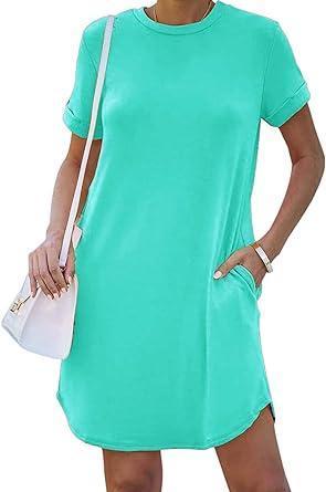 Graues Shirtkleid mit Kurzarm