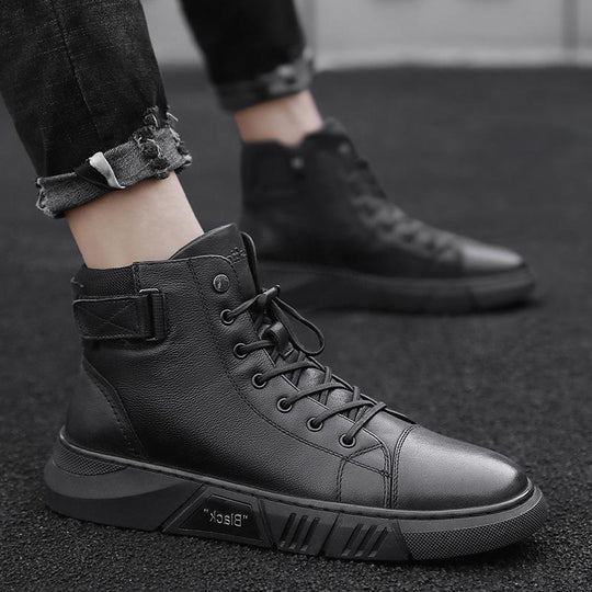 Heidi-Mode | Robuste Schwarze Herrenschuhe