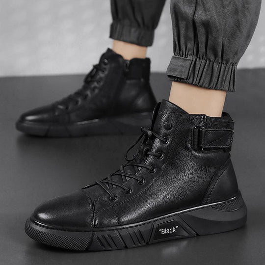 Heidi-Mode | Robuste Schwarze Herrenschuhe