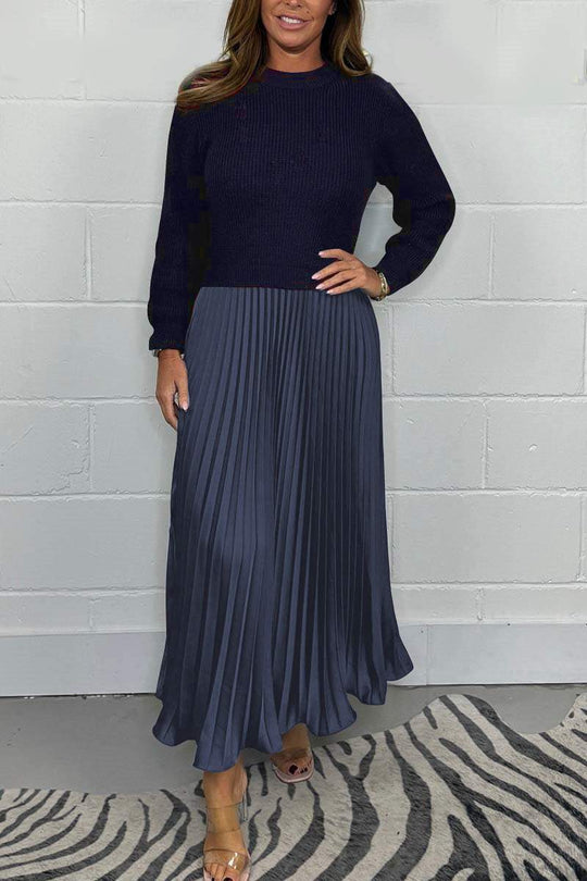 Heidi-Mode | Langer Pullover Mit Faltenrock