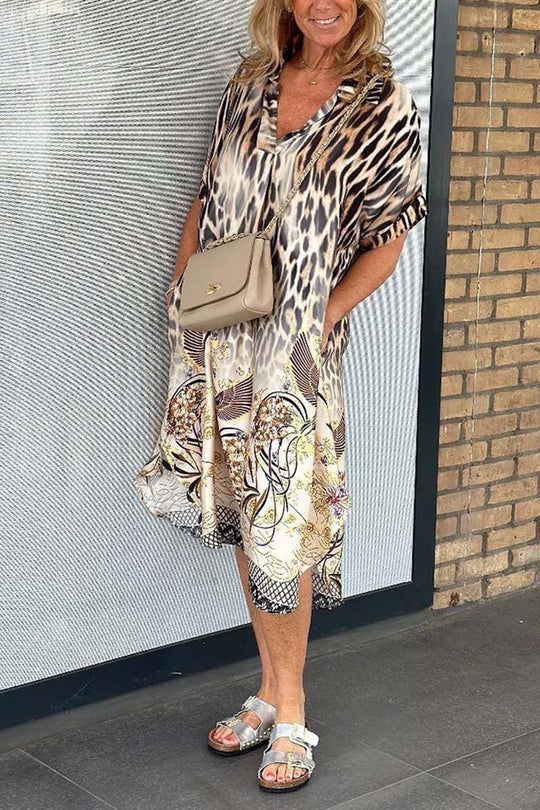 Freizeitkleid mit Leopardenmuster - Johanna