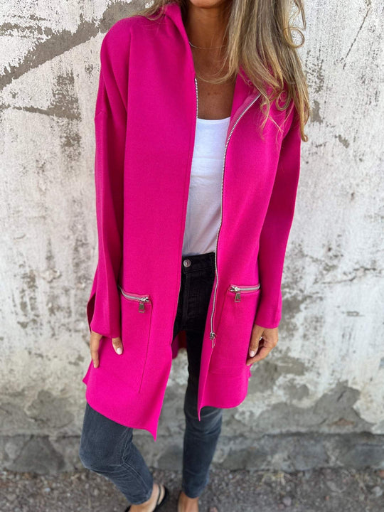 Heidi-Mode | Vest Met Rits Lange Mouw