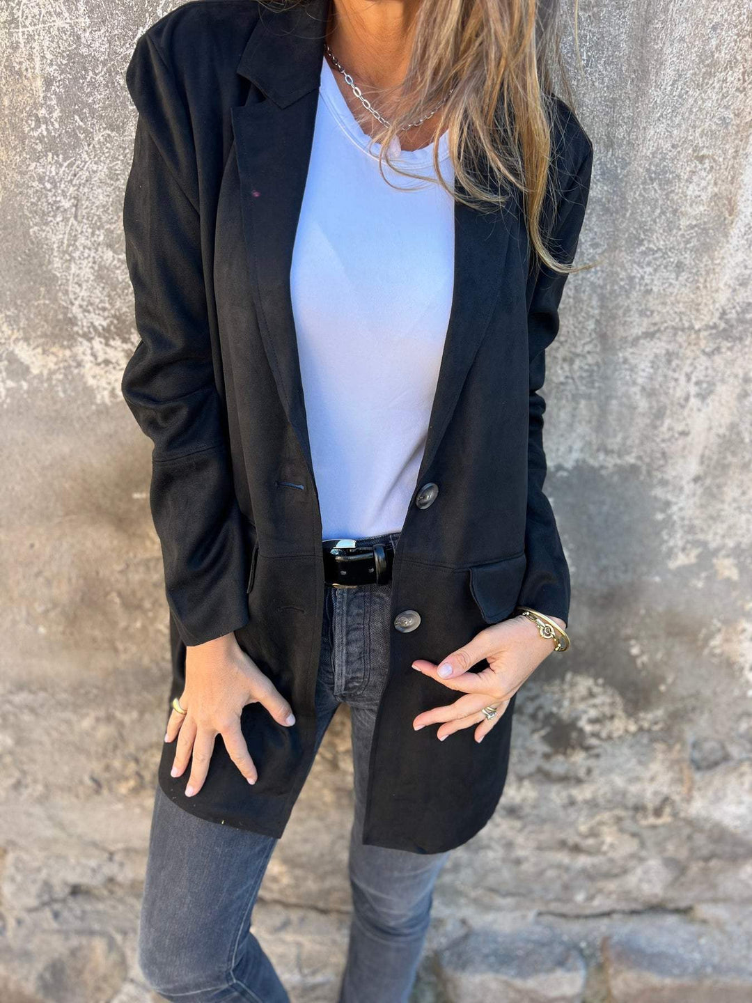 Heidi-Mode | Mantel aus Wildlederimitat
