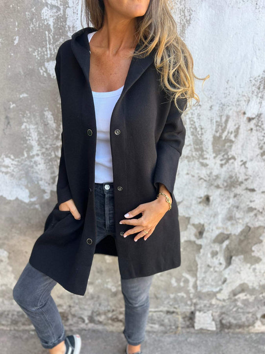 Heidi-Mode | Lässig Singlebreasted Hooded Jacket