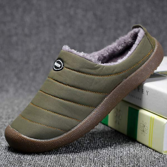 Heidi-Mode Bequeme warme Fleece-Halbschuhe für Herren