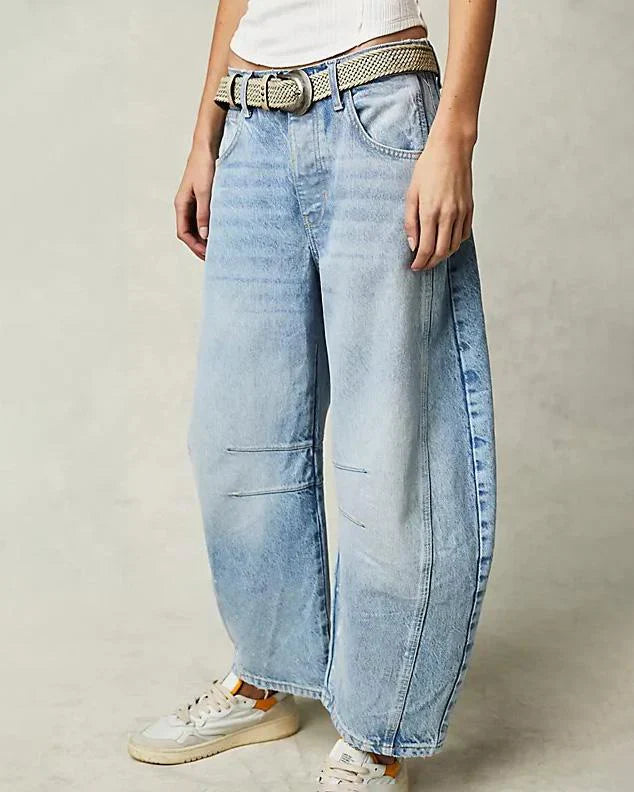 Heidi-Mode | Mid Rise Barrel Jeans für Damen
